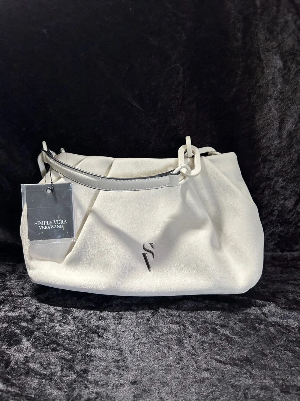 Simply Vera Vera Wang - Ivory Shoulder Bag/ Crossbody with Silver Accent